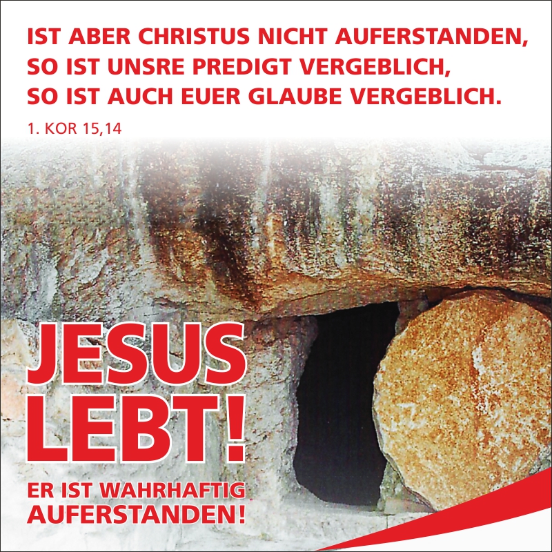 Schaukastenplakat - Jesus lebt!