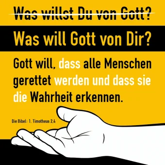 Schaukastenplakat - Was will Gott von Dir?