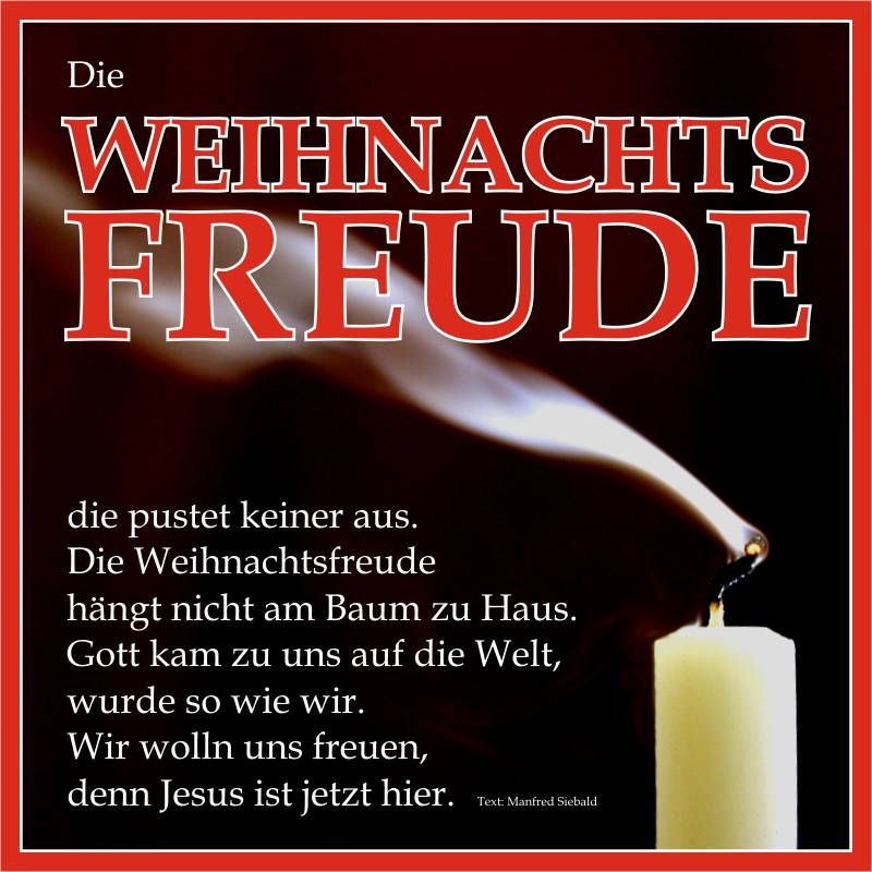 Schaukastenplakat - die Weihnachtsfreude