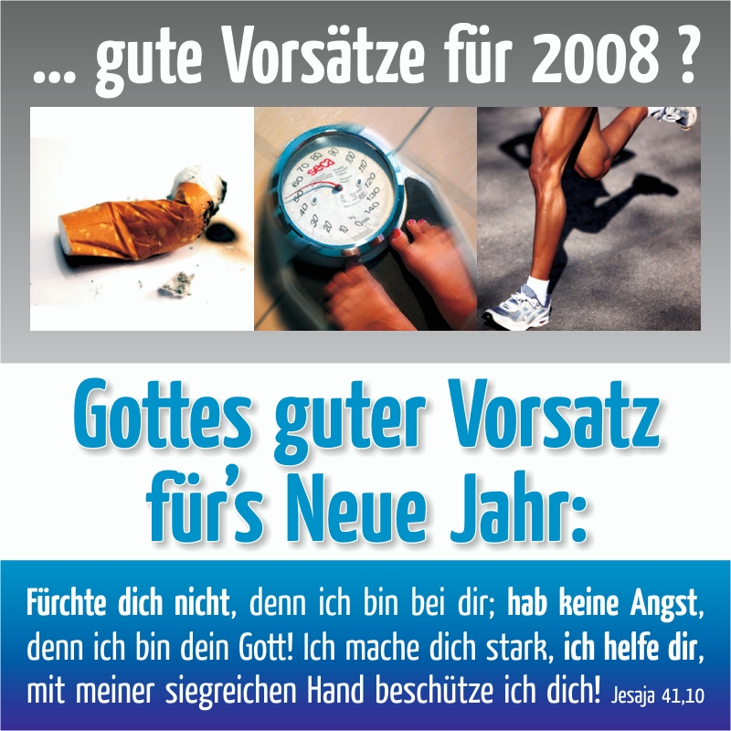 Schaukastenplakat - gute Vorsätze