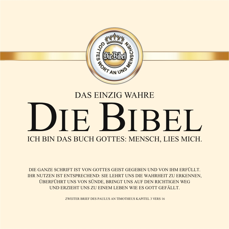 Schaukastenplakat - das einzig Wahre: die Bibel