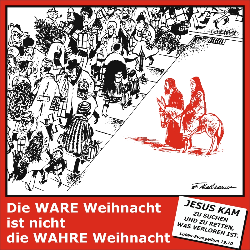 Schaukastenplakat - Wahre Weihnacht