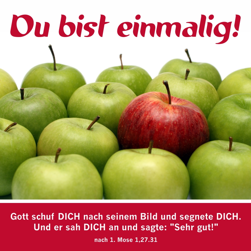 Schaukastenplakat - Du bist einmalig!