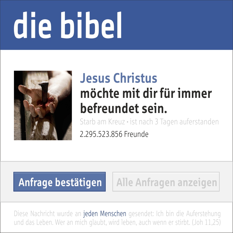 Schaukastenplakat - Jesus möchte dein Freund sein!