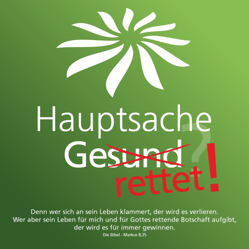 Schaukastenplakat - Hauptsache gesund?
