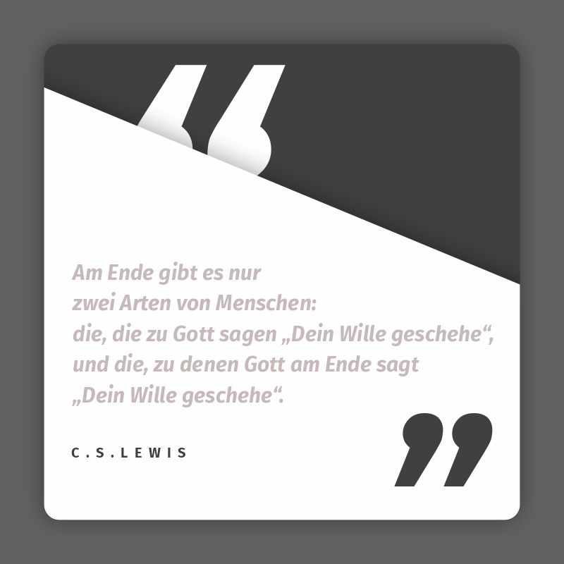 Schaukastenplakat - Dein Wille geschehe